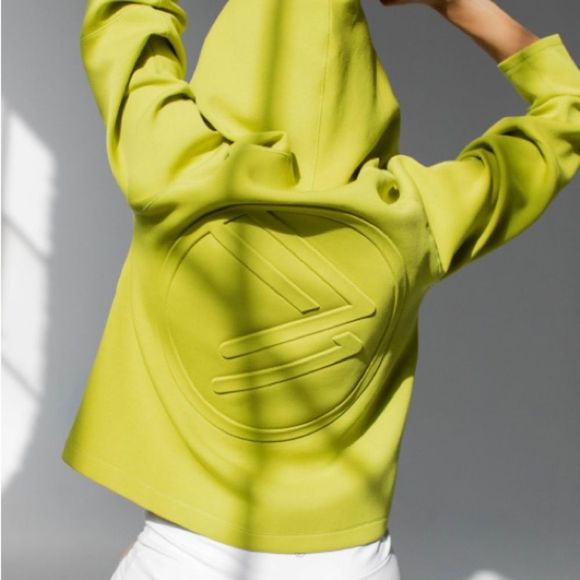 Savvi Tops - Savvi Bright Neon Green Scuba Hoodie